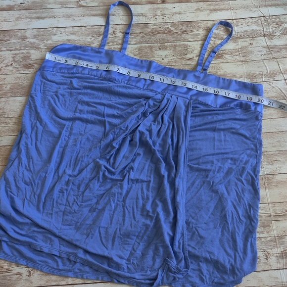 Soma cool nights blue faux wrap sleep tank pajama top size L EUC - Picture 3 of 8